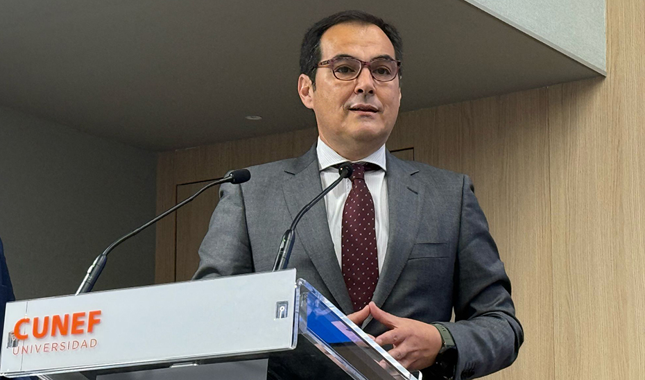 José Antonio Nieto, en un momento de su intervención en el VI Simposio sobre Mediación celebrado en Madrid.